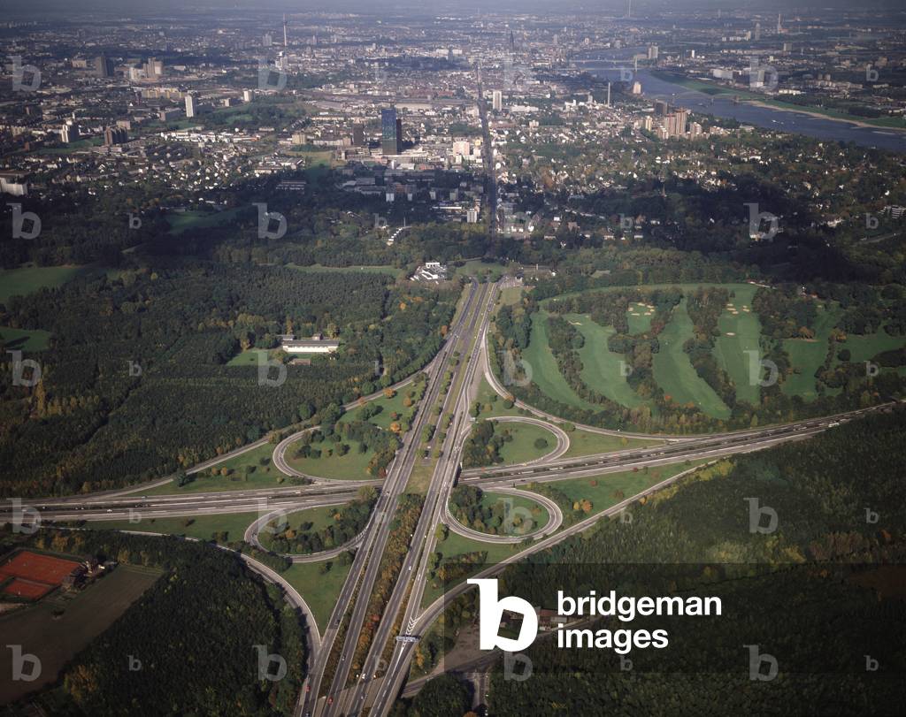 Image Of Aerial View Of Bundesautobahn 555, 1990 - Photography