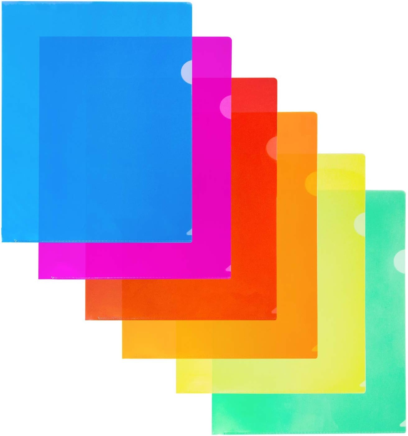 Dunwell Clear Colored Plastic Folders - 12 Pack, India | Ubuy