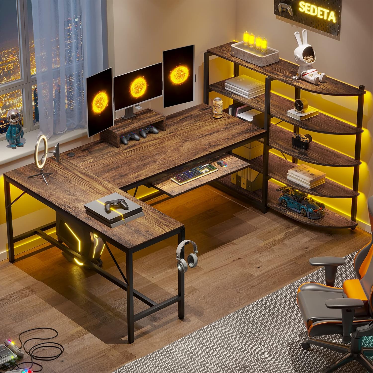 SEDETA L Shaped Computer Desk, 63&#39;&#39; | Ubuy India