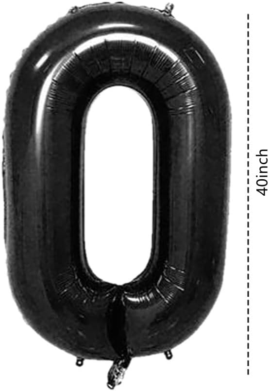 QWEQWE Black Number 60 Balloons 40 Foil Number India| Ubuy
