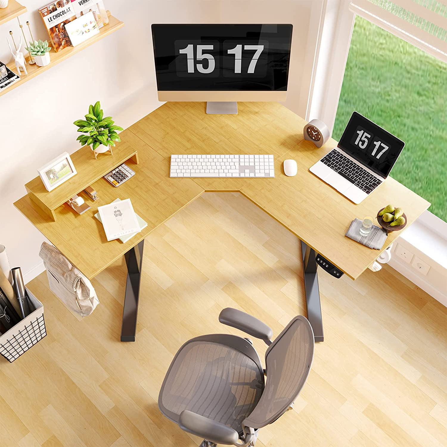 FEZIBO Dual Motor L-Shaped Electric Standing Desk, India | Ubuy