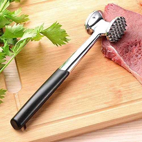 Heavy Duty Meat Tenderizer - Double Sided Meat Mallet & Pounder Tool, Rust Proof Zinc Alloy...