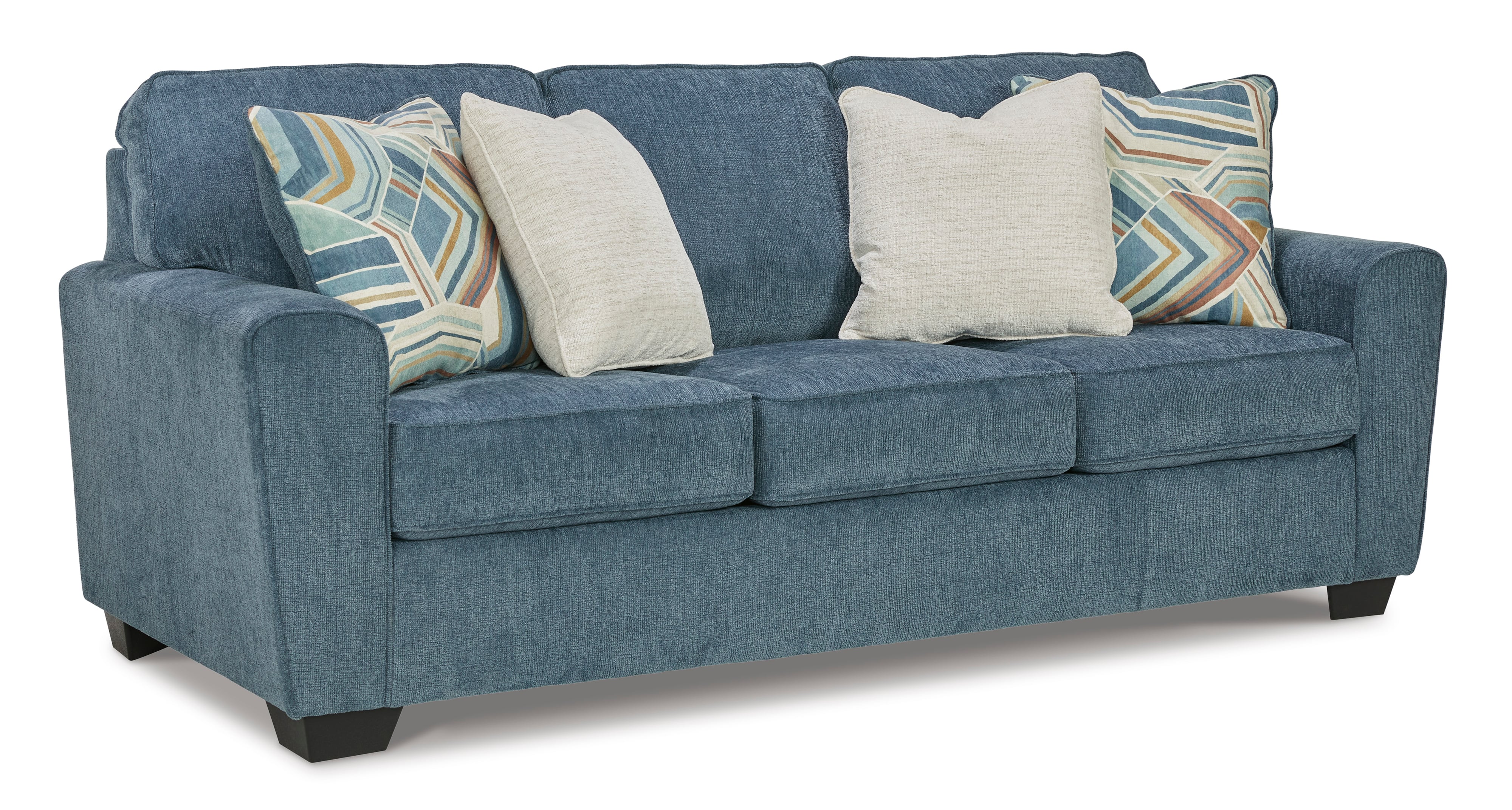 100426154 Contemporary Upholstered Sofa With Block Legs| Sadler&#39;s Home Furnishings| Uph...