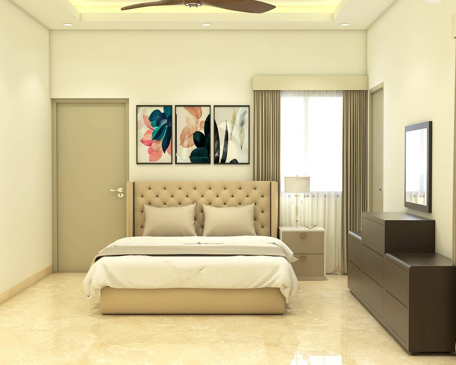 Low Maintenance Contemporary Guest Bedroom Design| Livspace