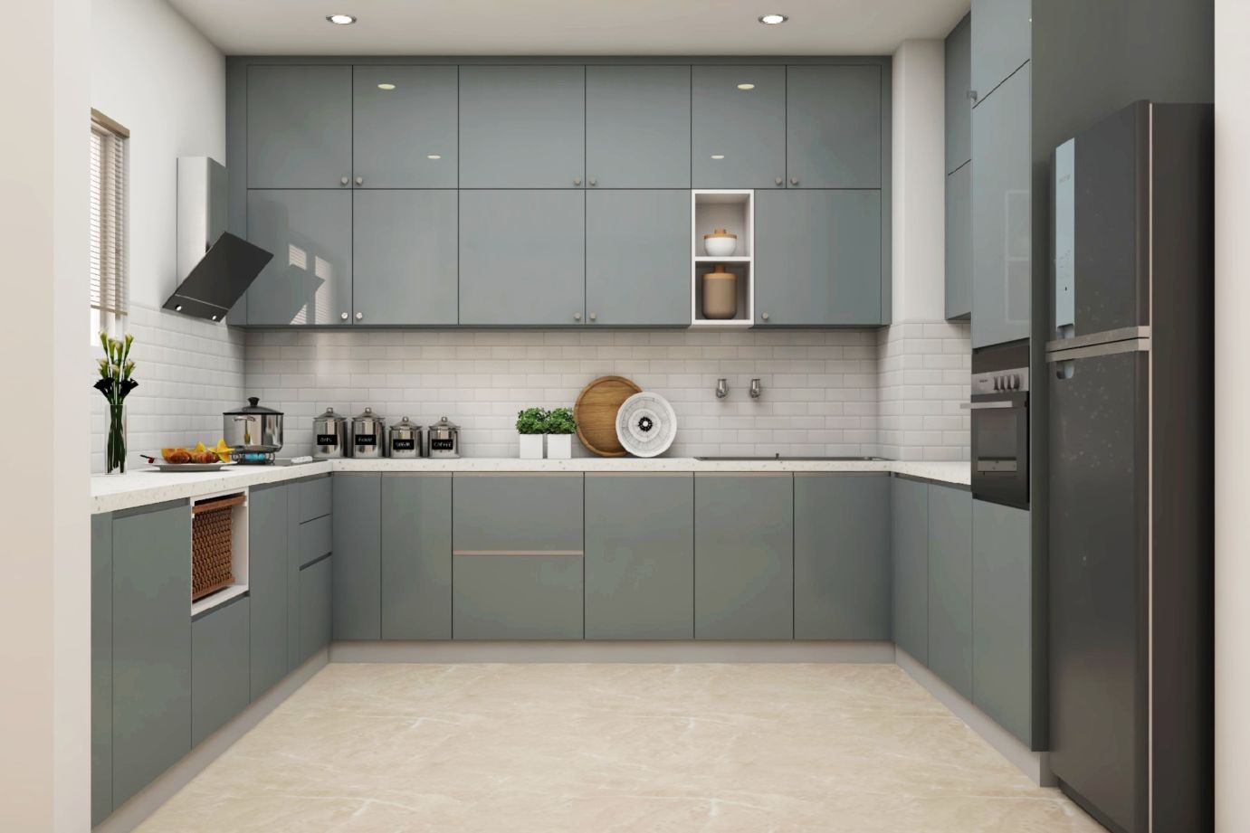 C Shaped Modular Kitchen Designs - Image To U