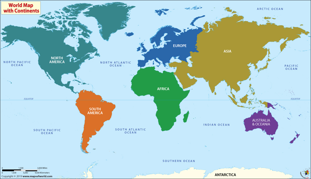 World Continents Map| Continents Map| Continents Of The World