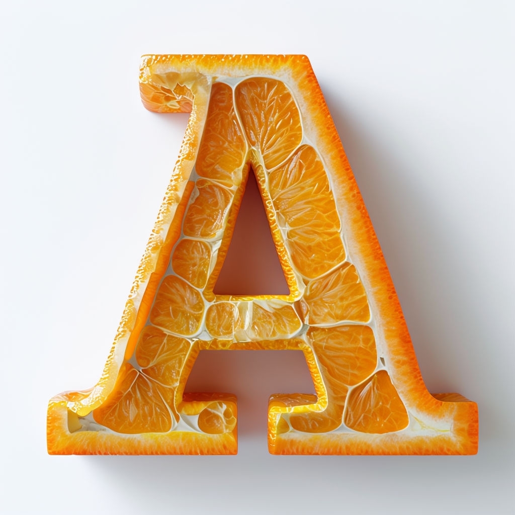 Luxurious Red Satin Letter A 3D Typography Artwork Monogram - Playground