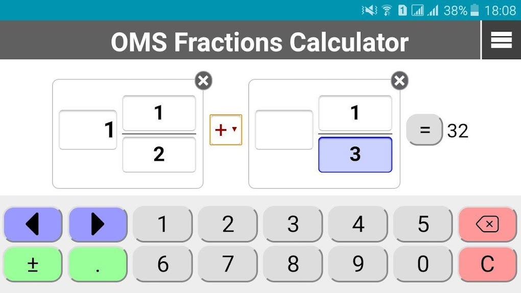 OMS Fractions Calculator APK สำหรับ Android - ดาวน์โหลด