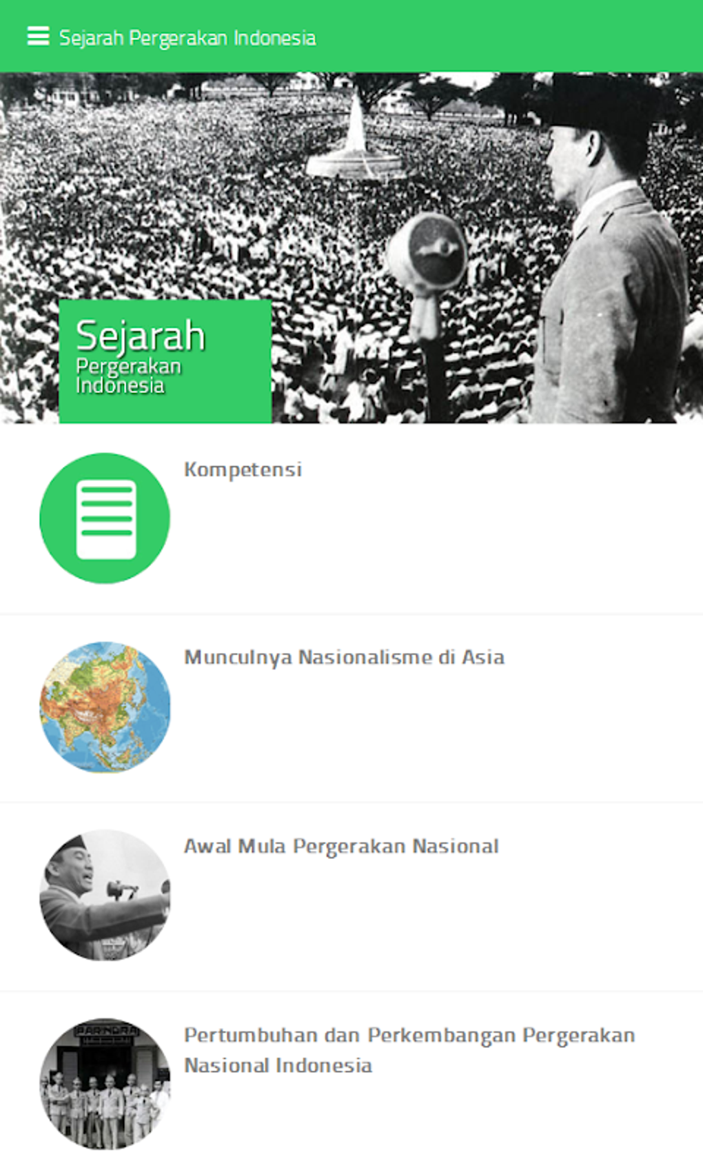 Sejarah Pergerakan Indonesia APK Para Android - Download