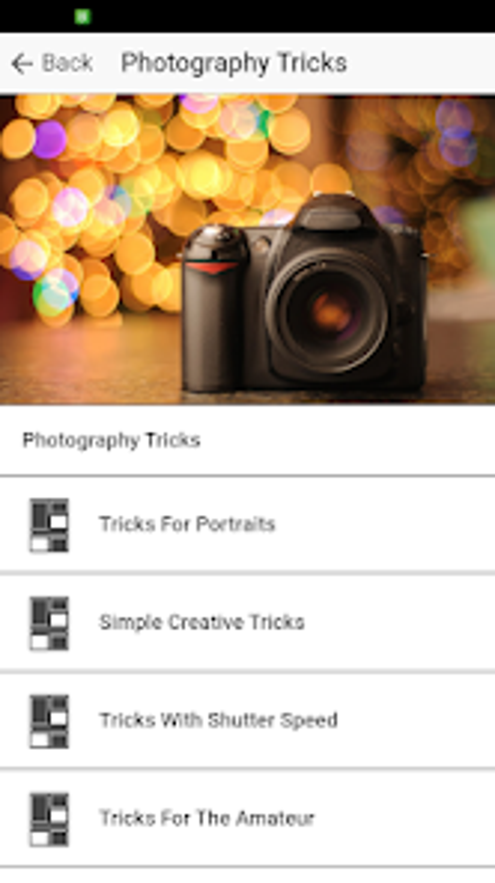 Photography Tricks Tips For Android - Download