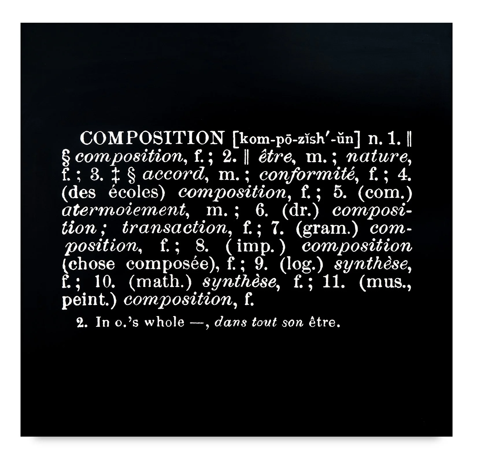 Composition — MICHAEL KOHN GALLERY