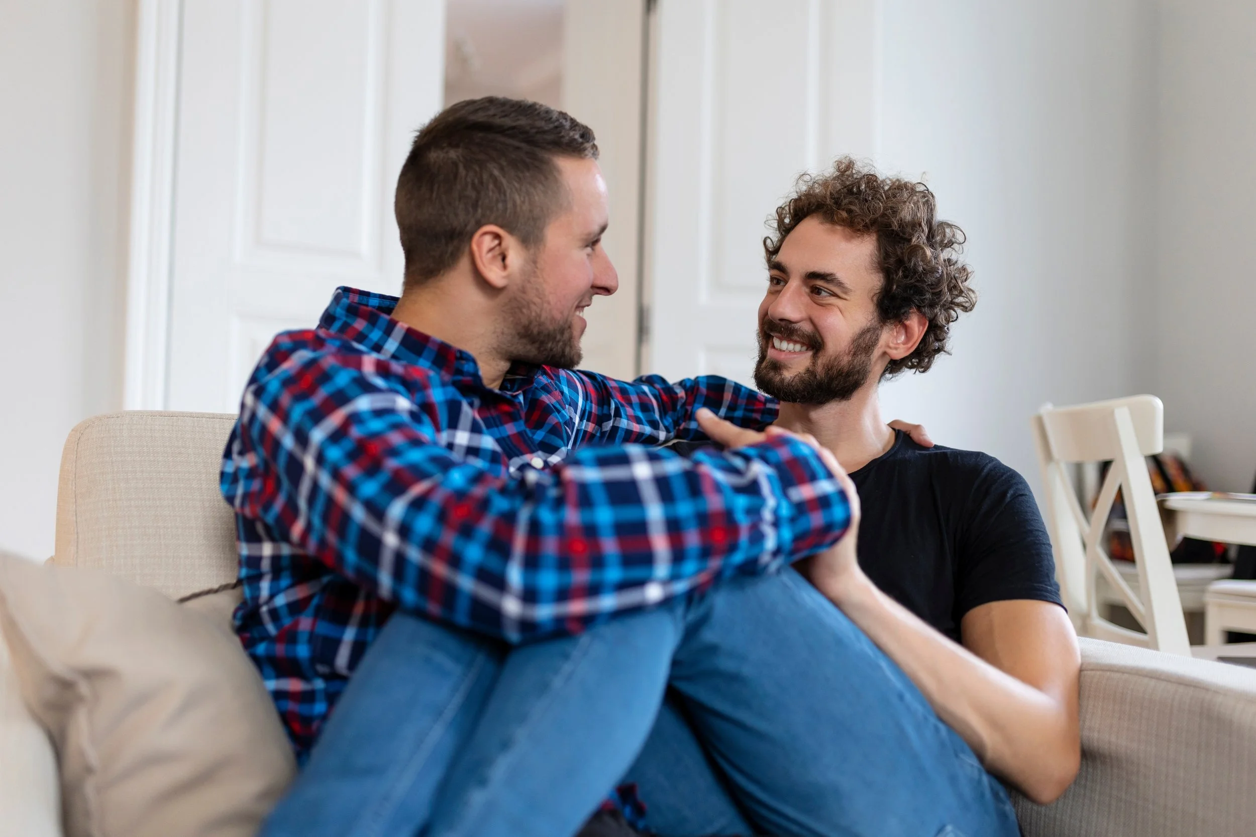 Two Guys Cuddling