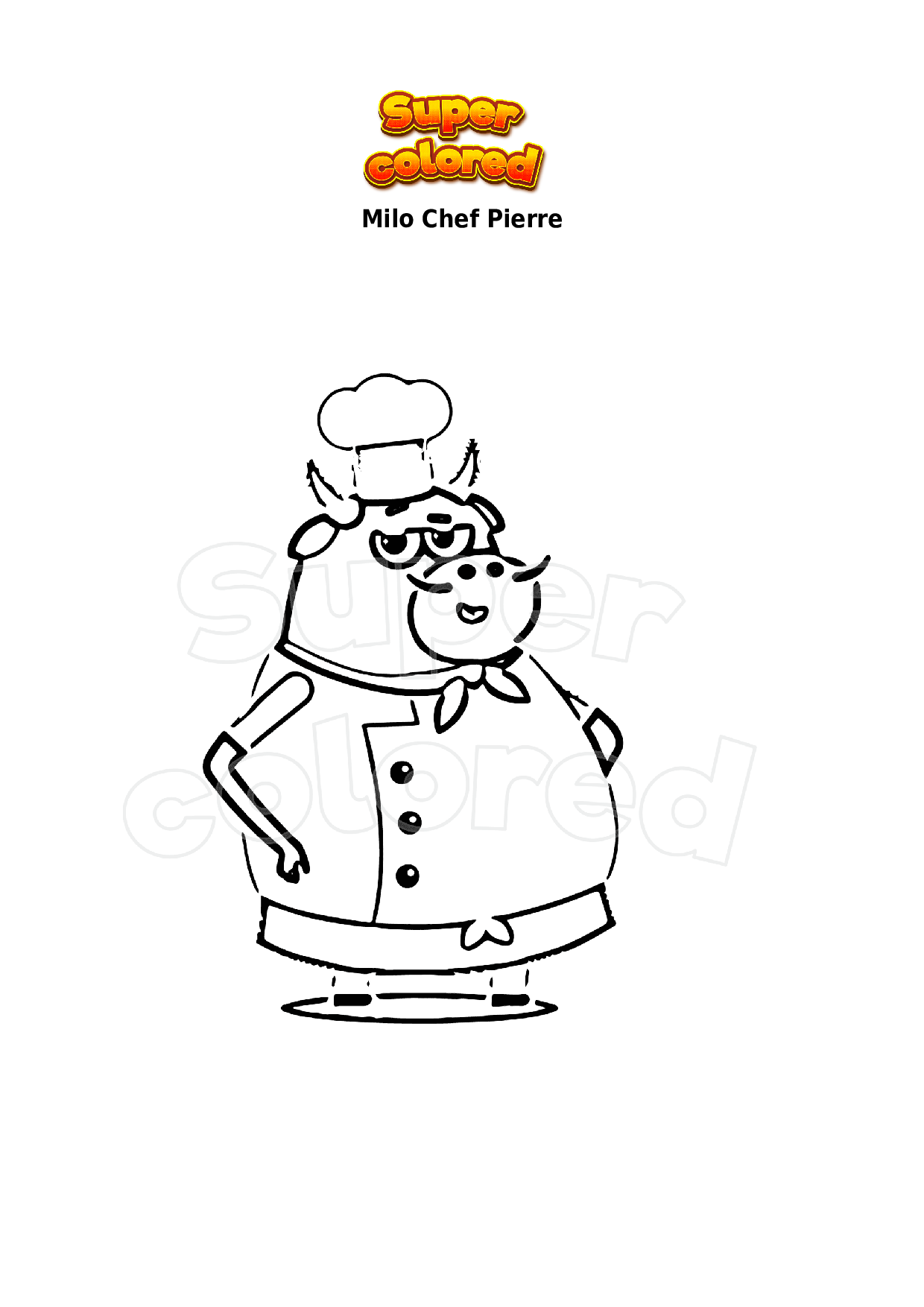 Coloriage Milo Chef Pierre - Supercolored.com