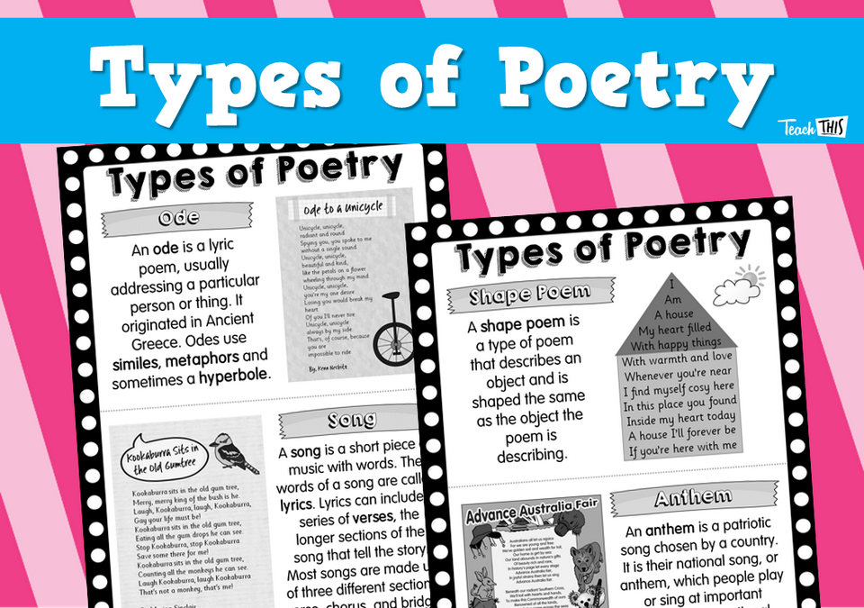Types Of Poetry:: Teacher Resources And Classroom Games:: Teach This
