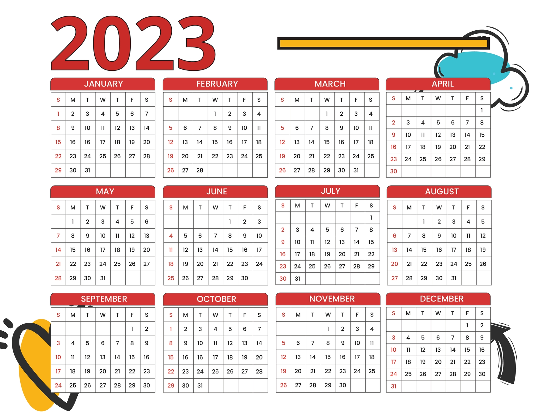 2023-2024 Calendar Template Google Docs 2021 - Jewish Holidays 2024 Calendar
