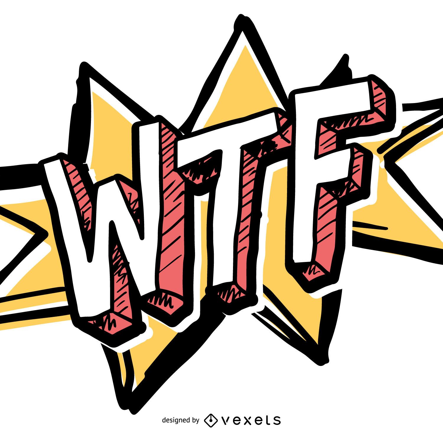 Funny WTF Comic Sign Vector Download