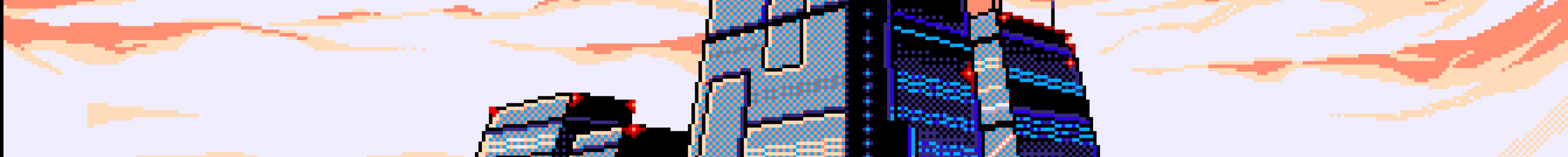 2932x293 Resolution Artistic Building Pixel Art 2932x293 Resolution Wallpaper - Wallpapers Den