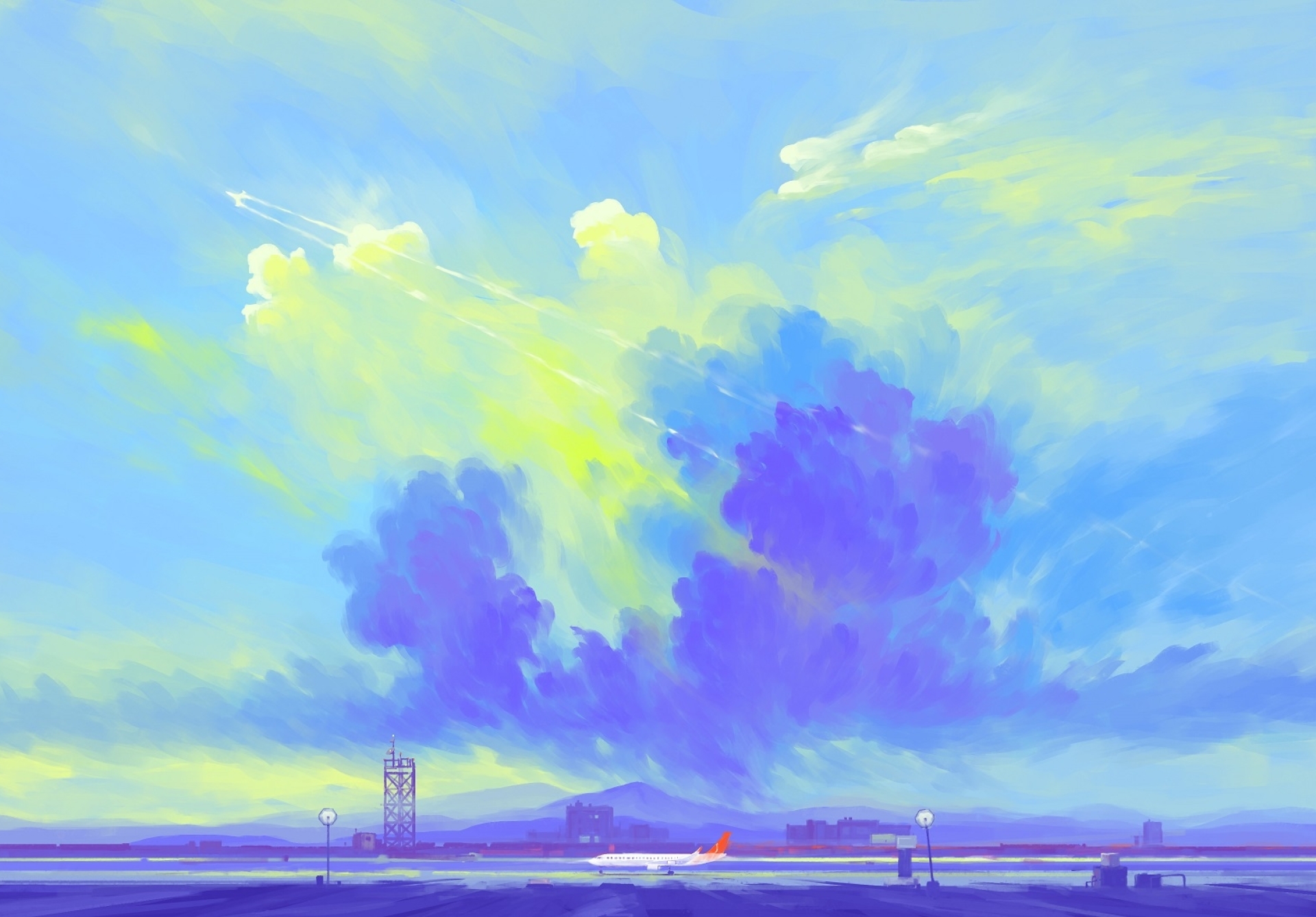 1920x1339 Resolution Artistic Cloudy Runway 1920x1339 Resolution Wallpaper - Wallpapers Den