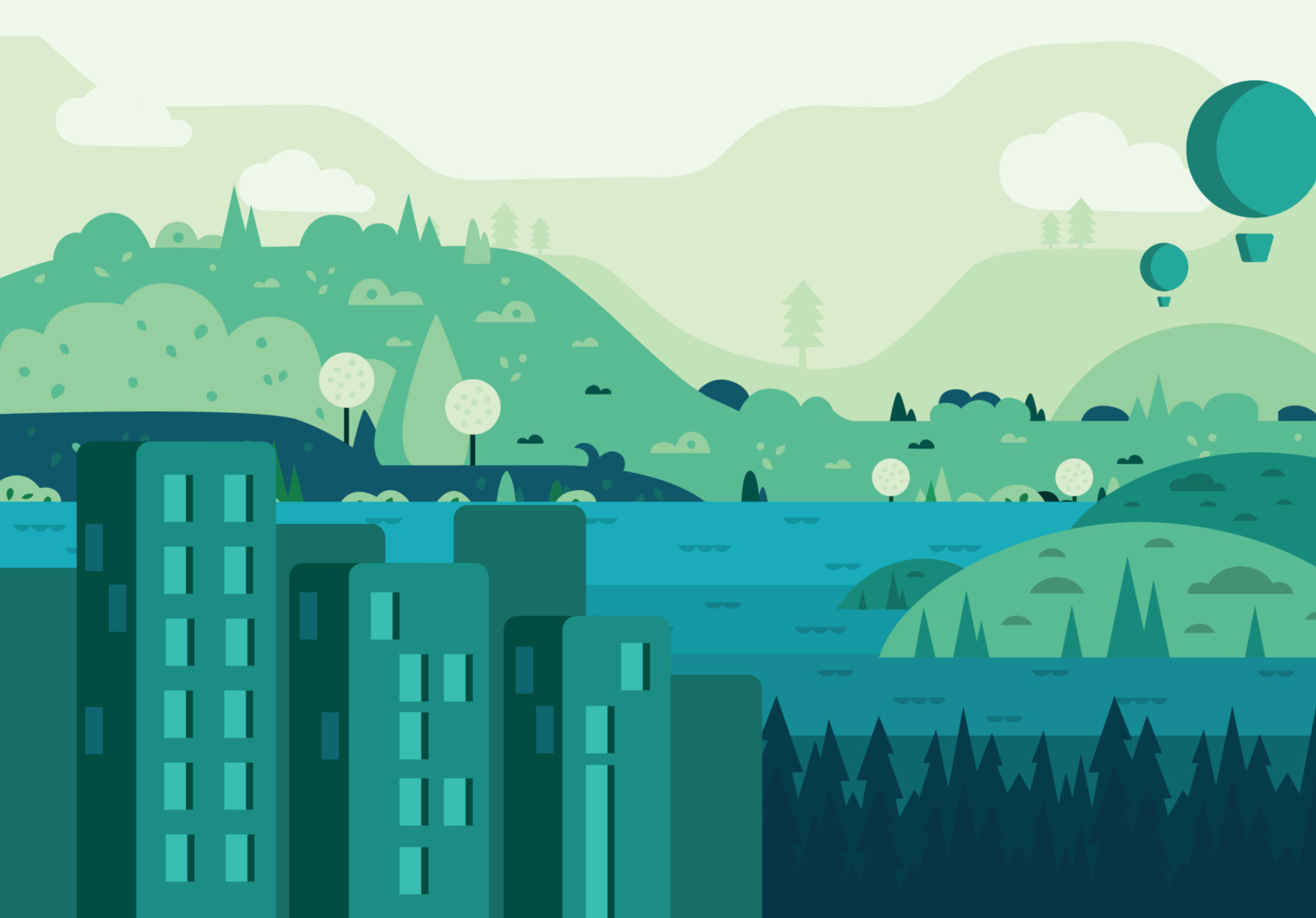 3440x2400 Resolution Artistic Green City HD 3440x2400 Resolution Wallpaper - Wallpapers Den