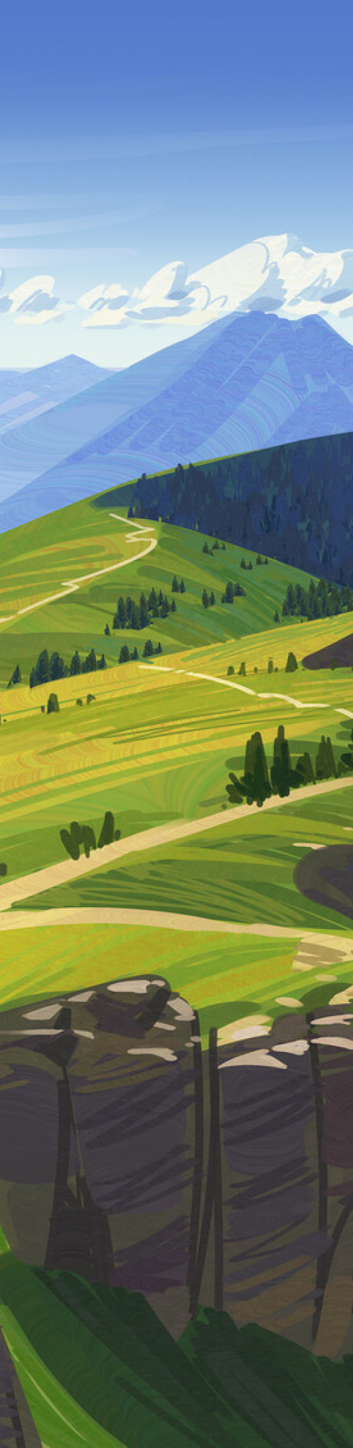 500x2048 Resolution Artistic Green Landscape HD 500x2048 Resolution Wallpaper - Wallpapers Den