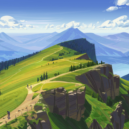 500x500 Artistic Green Landscape HD 500x500 Resolution Wallpaper, HD Artist 4K Wallpapers ...