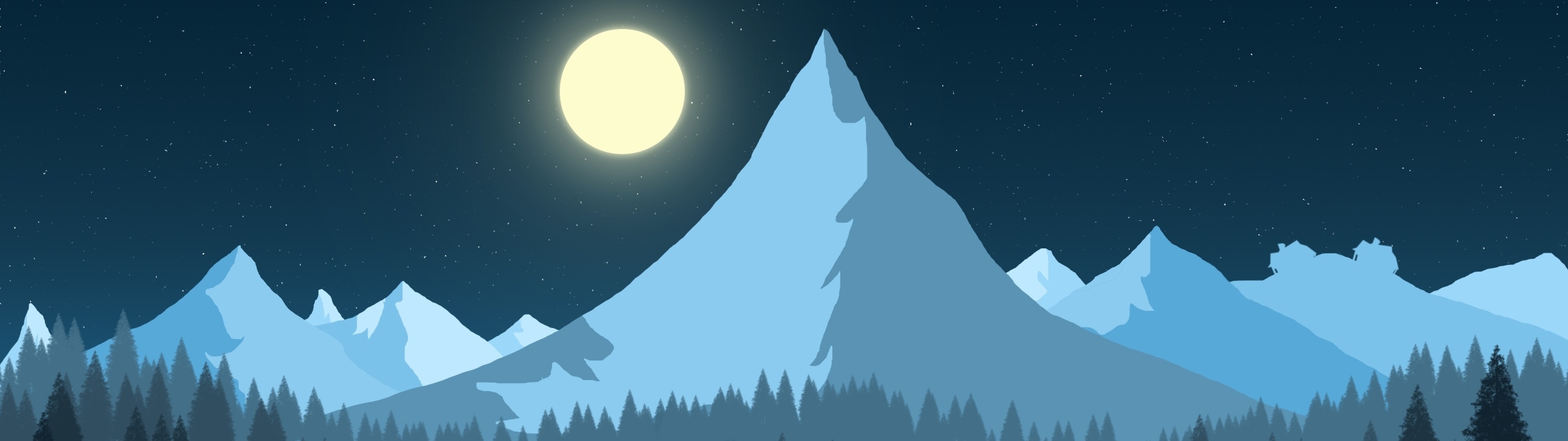 5120x1440 Resolution Artistic Mountain HD Moon 2023 Art 5120x1440 Resolution Wallpaper ...