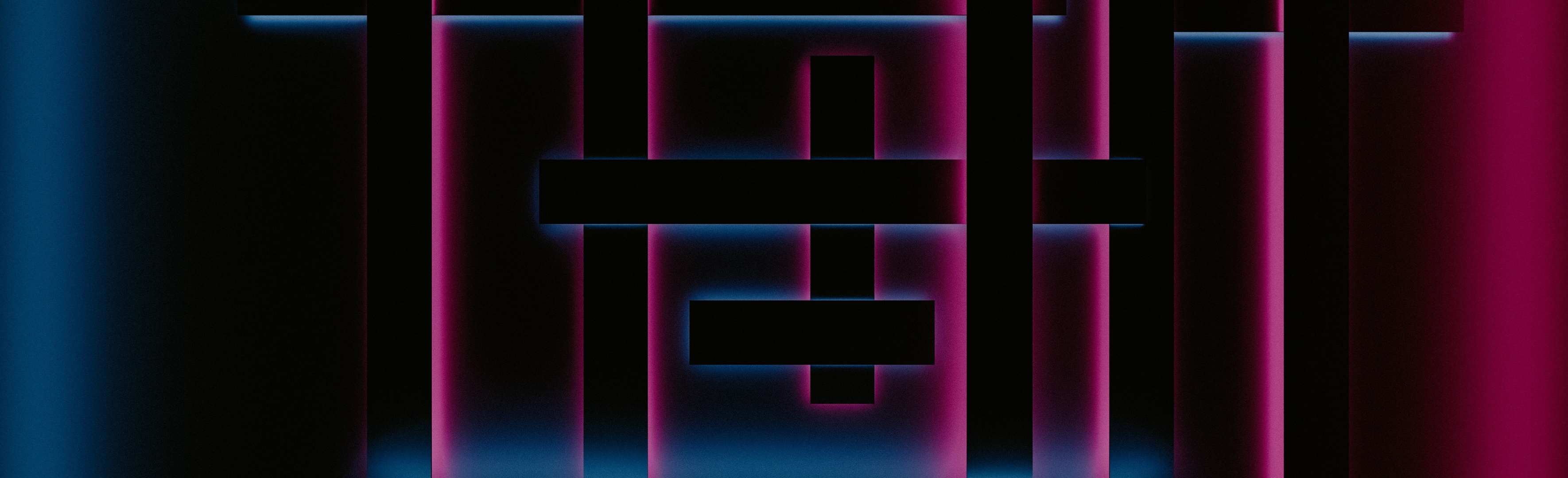 3540x1080 Resolution Artistic Neon 4k Glowing Shapes 3540x1080 Resolution Wallpaper - Wallpapers Den