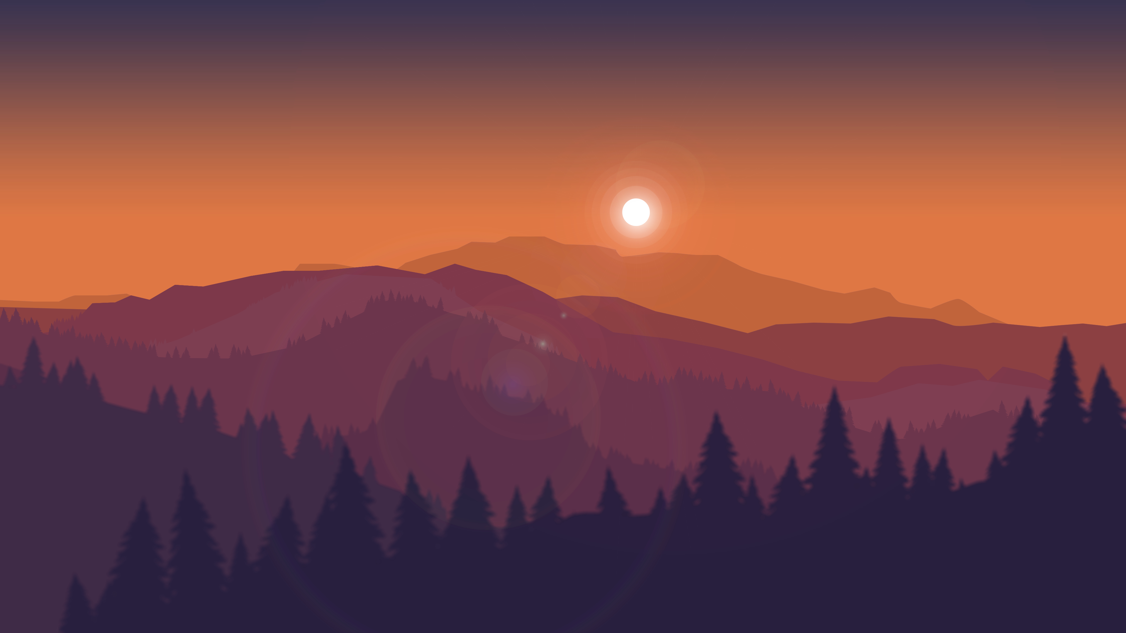 5120x288 Resolution Artistic Orange Landscape 5120x288 Resolution Wallpaper - Wallpapers Den