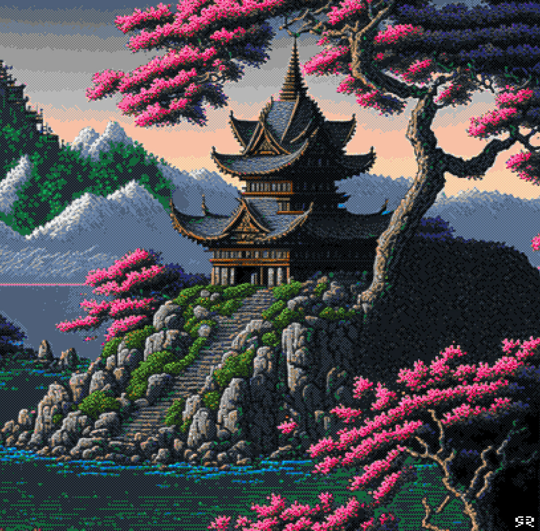 1100x1080 Artistic Pixel Art Fantasy Town 1100x1080 Resolution Wallpaper, HD Artist 4K...