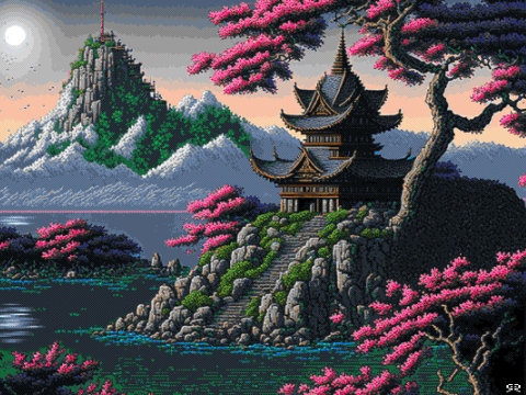 480x360 Resolution Artistic Pixel Art Fantasy Town 480x360 Resolution Wallpaper - Wallpapers Den