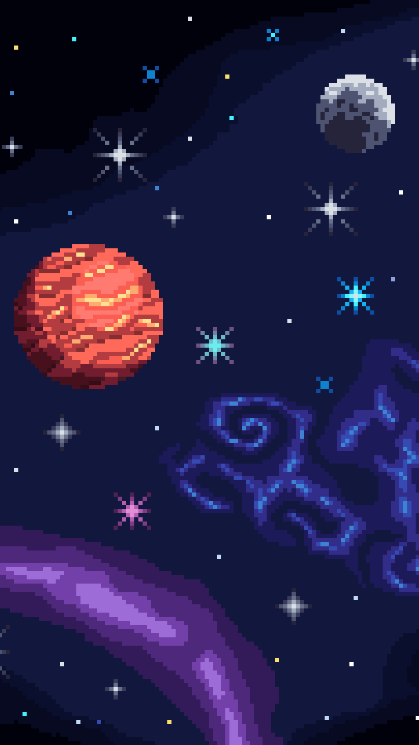 1440x2560 Resolution Artistic Pixel Art HD Space Samsung Galaxy S6,S7,Google Pixel XL,Nexus 6...