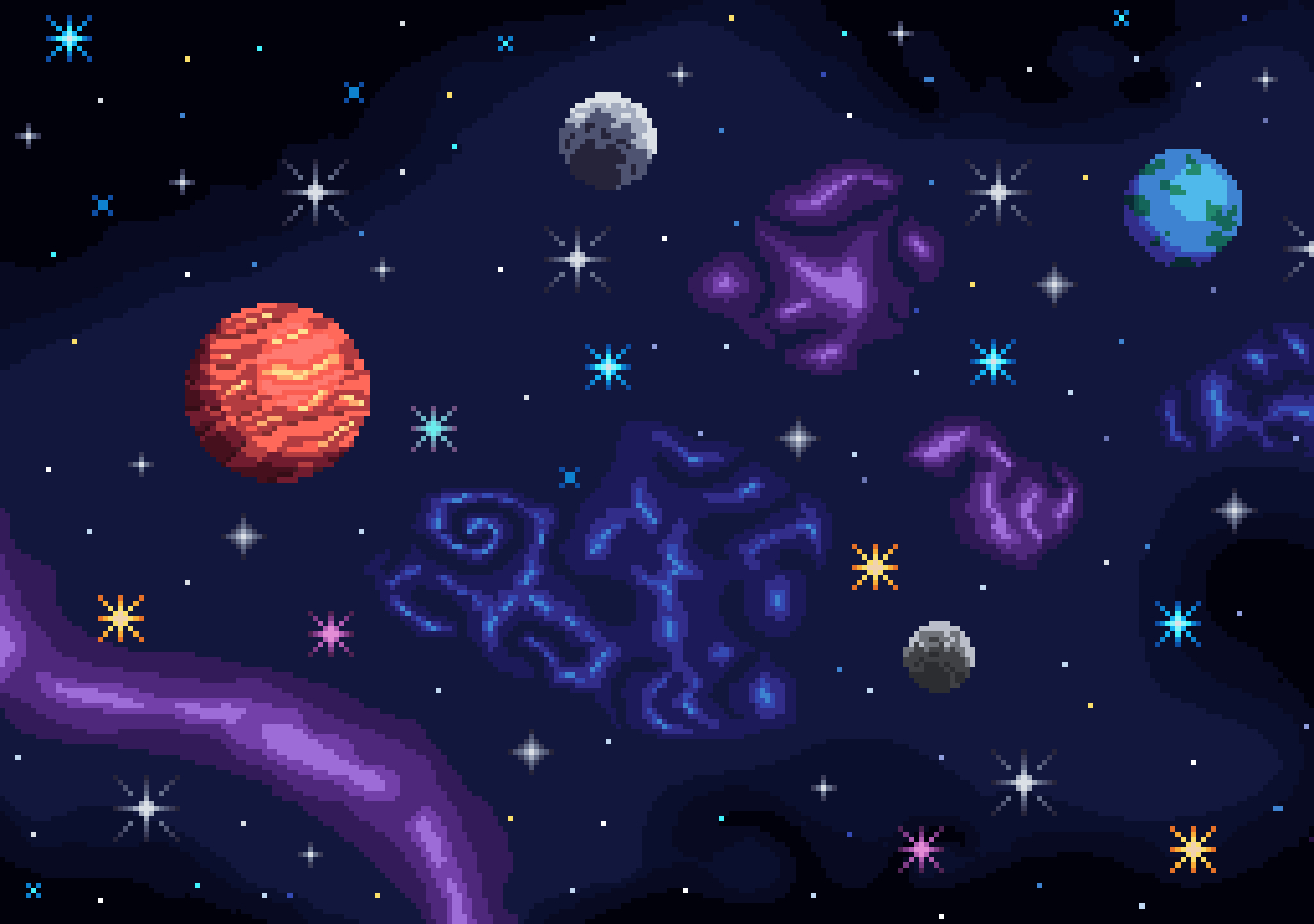 2560x1800 Artistic Pixel Art HD Space 2560x1800 Resolution Wallpaper, HD Space 4K Wallpapers ...