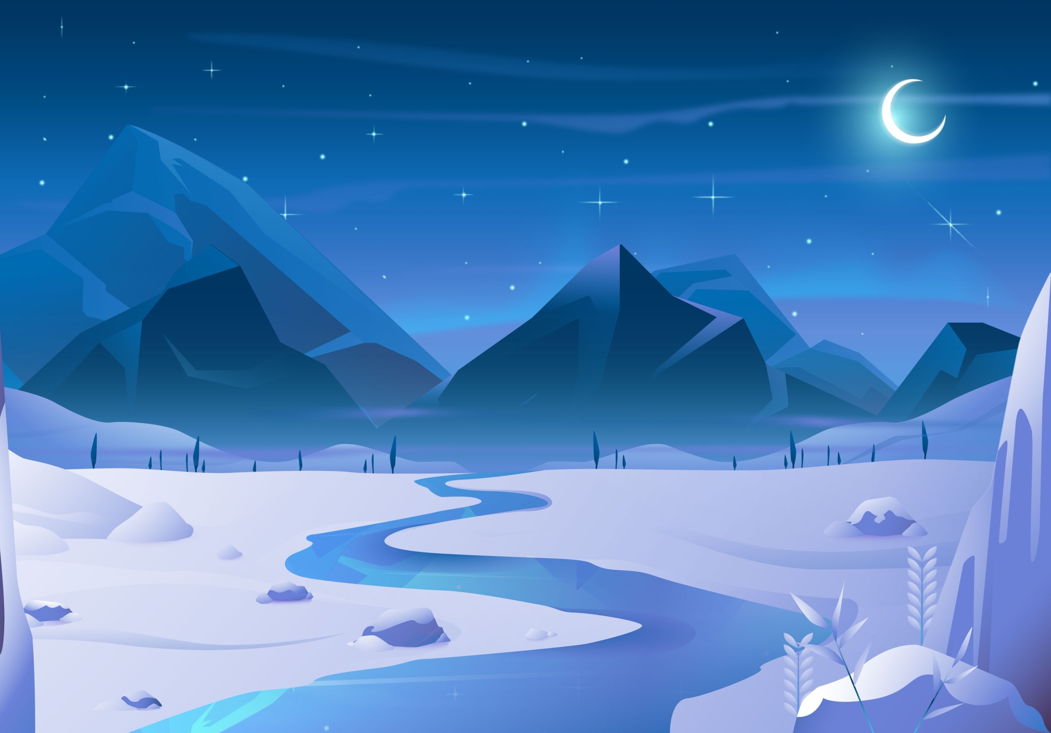 3440x2400 Resolution Artistic Winter HD Digital Art 3440x2400 Resolution Wallpaper - Wallpapers Den