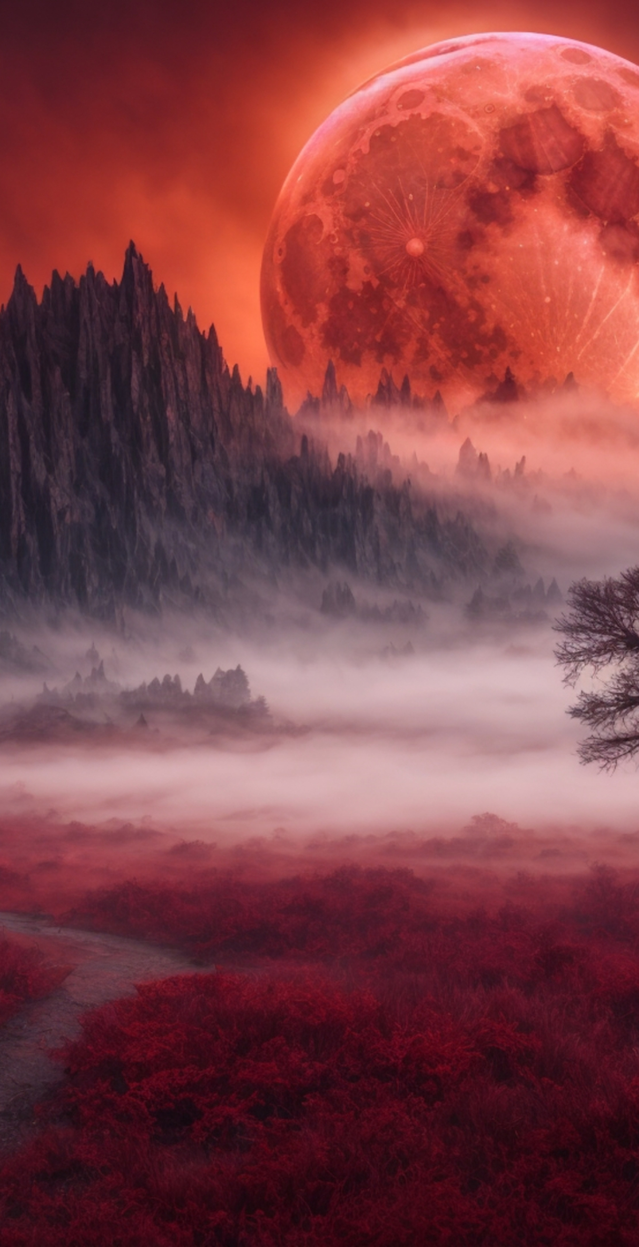 1312x2560 Resolution Blood Moon Night HD Digital Art 1312x2560 Resolution Wallpaper - Wallpapers Den