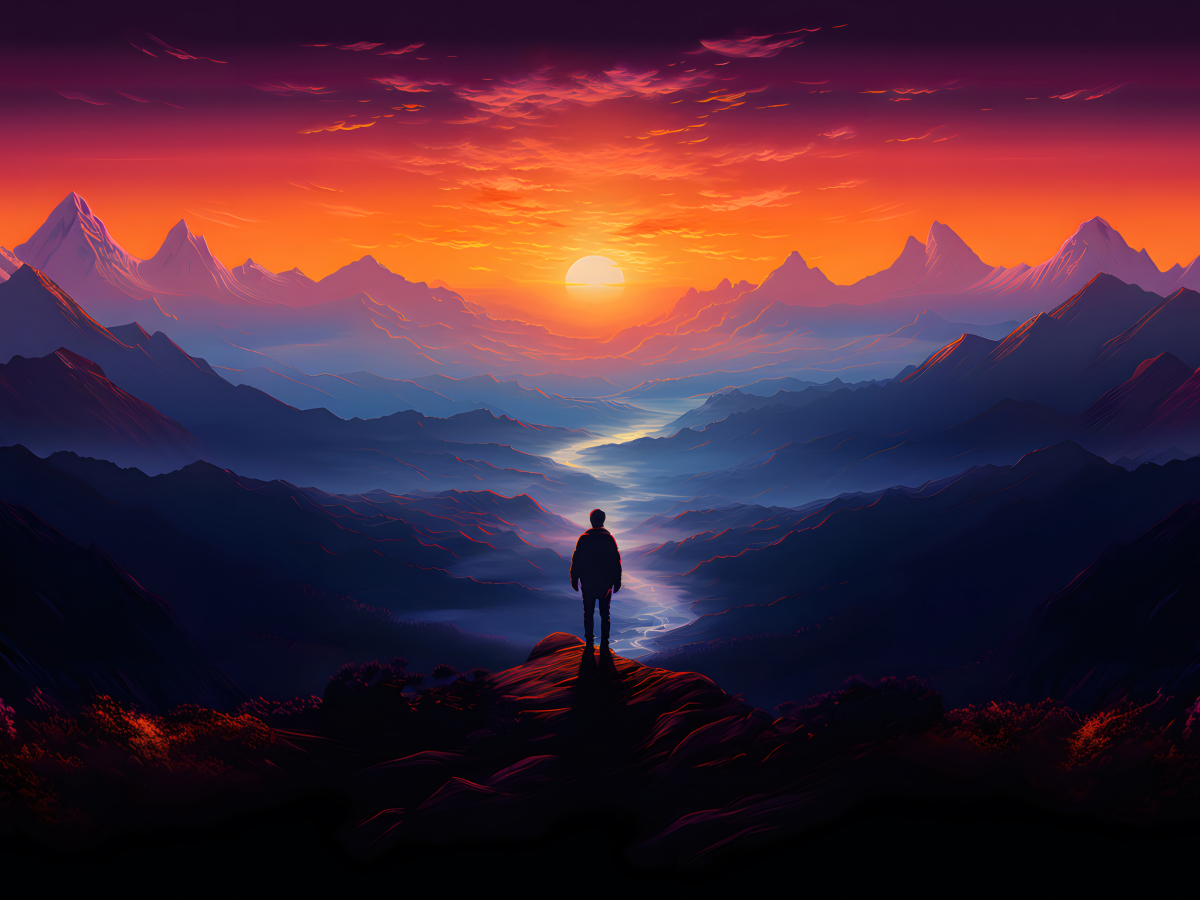 1200x900 Resolution Climbing Mountain Alone 4K Adventure 1200x900 Resolution Wallpaper ...