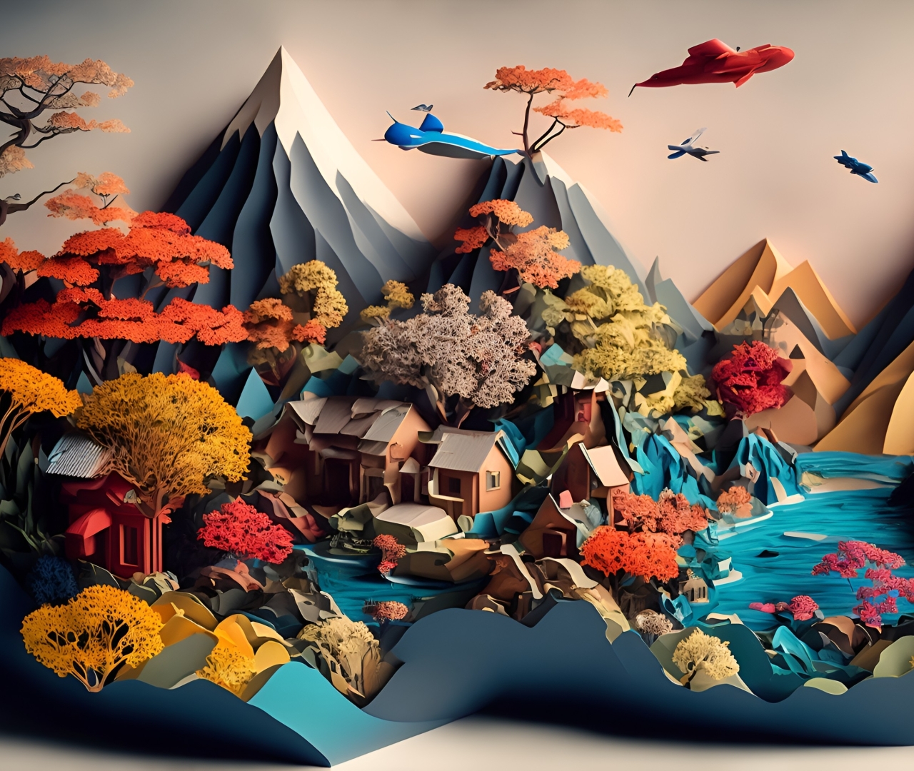 1280x1080 Resolution Colorful Earth HD Minimal AI Art 1280x1080 Resolution Wallpaper ...