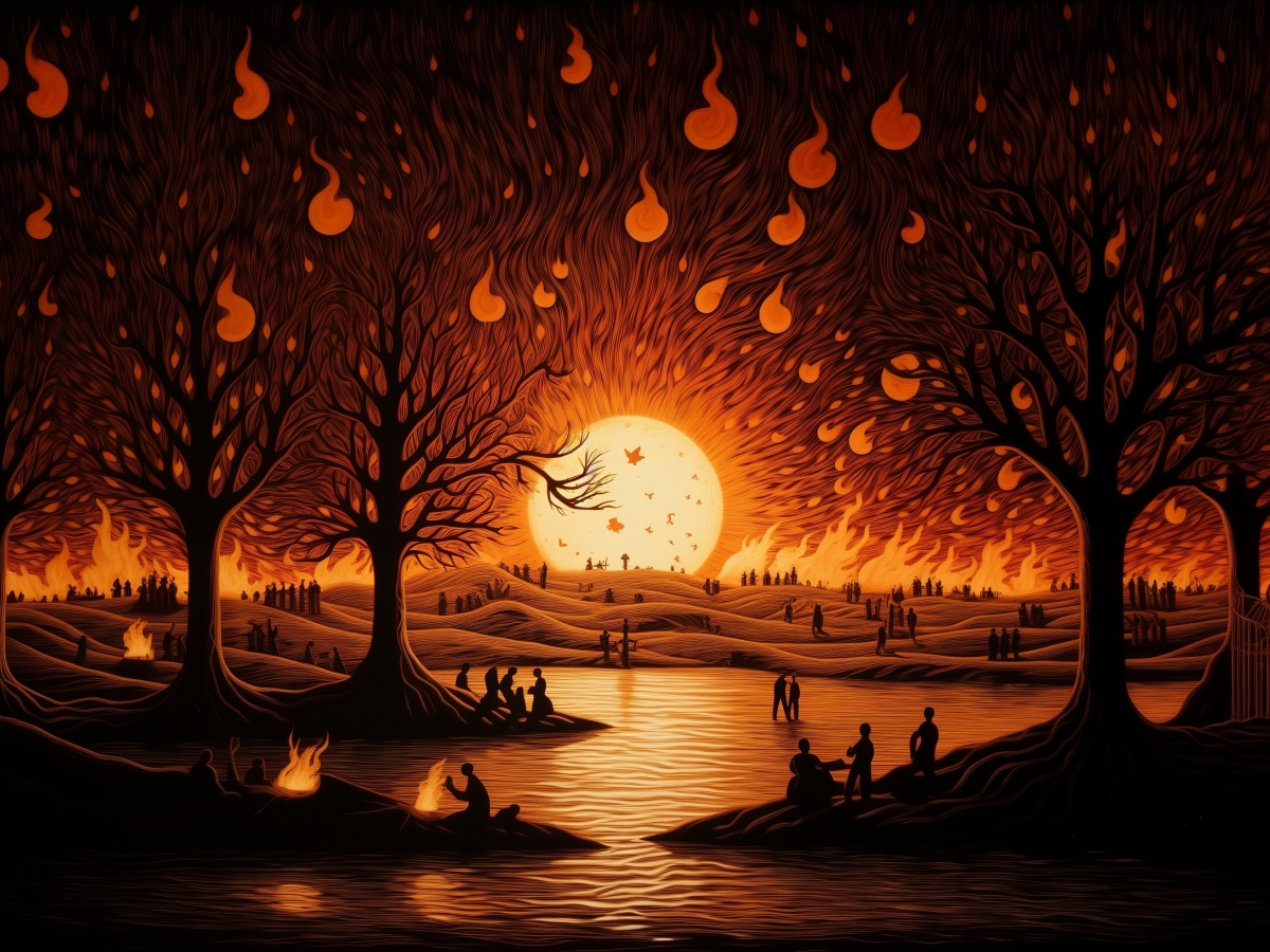 1200x900 Resolution Forest With Fire 1200x900 Resolution Wallpaper - Wallpapers Den