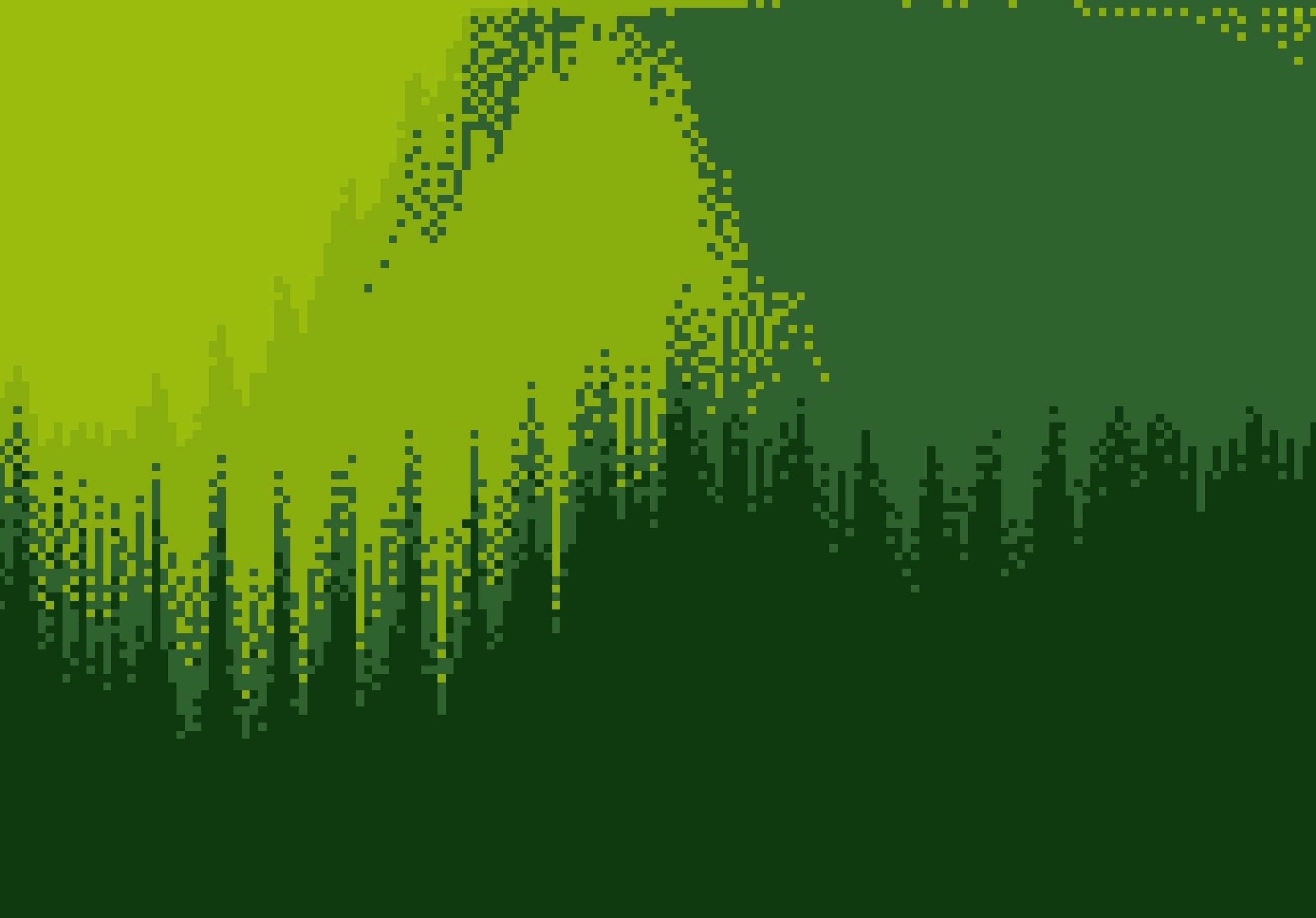 3440x2400 Resolution Green Artistic Pixel Art 3440x2400 Resolution Wallpaper - Wallpapers Den