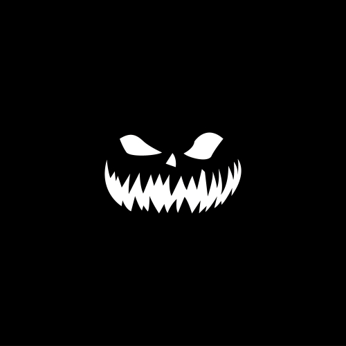 500x500 Resolution Halloween Black & White Minimalist 500x500 Resolution Wallpaper - Wallpapers Den