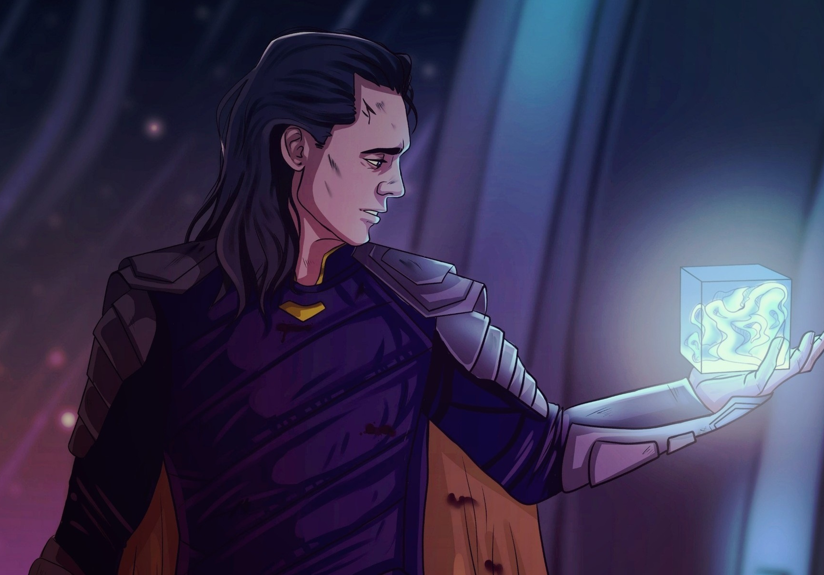 3440x2400 Resolution Loki Holding Infinity Stone 3440x2400 Resolution Wallpaper - Wallpapers Den