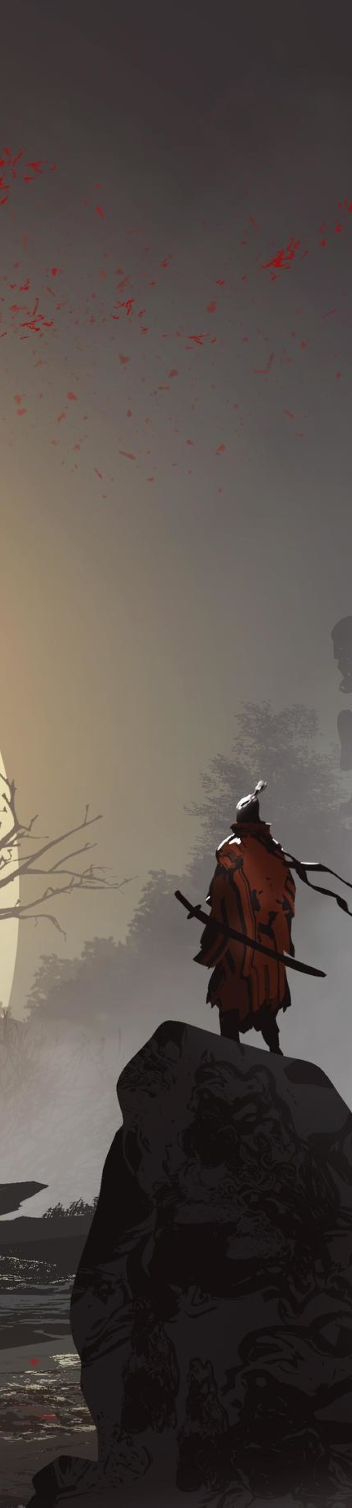 700x3000 Lone Samurai 700x3000 Resolution Wallpaper, HD Fantasy 4K Wallpapers, Images, Photos ...
