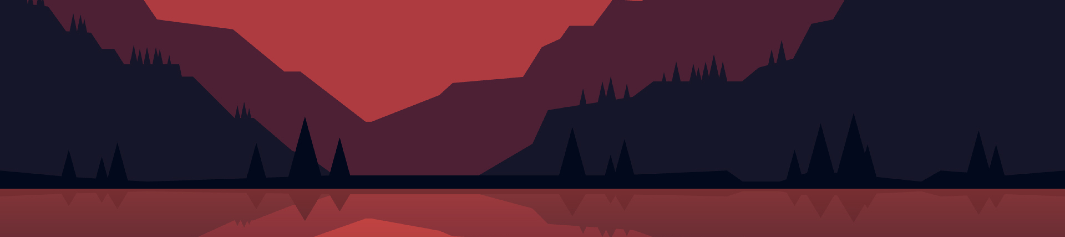 3440x768 Minimalist Landscape Painting 3440x768 Resolution Wallpaper, HD Minimalist 4K...