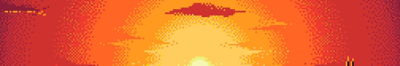 1280x212 Resolution Pixel Sunset Digital Art 1280x212 Resolution Wallpaper - Wallpapers Den