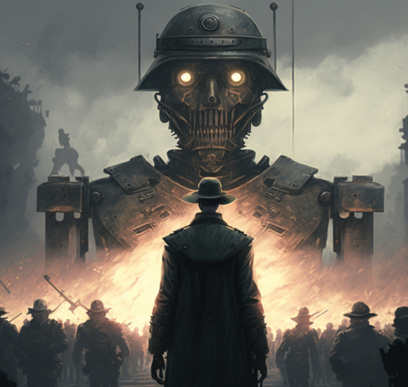 580x550 Robot God AI Art 2023 580x550 Resolution Wallpaper, HD Artist 4K Wallpapers, Images...