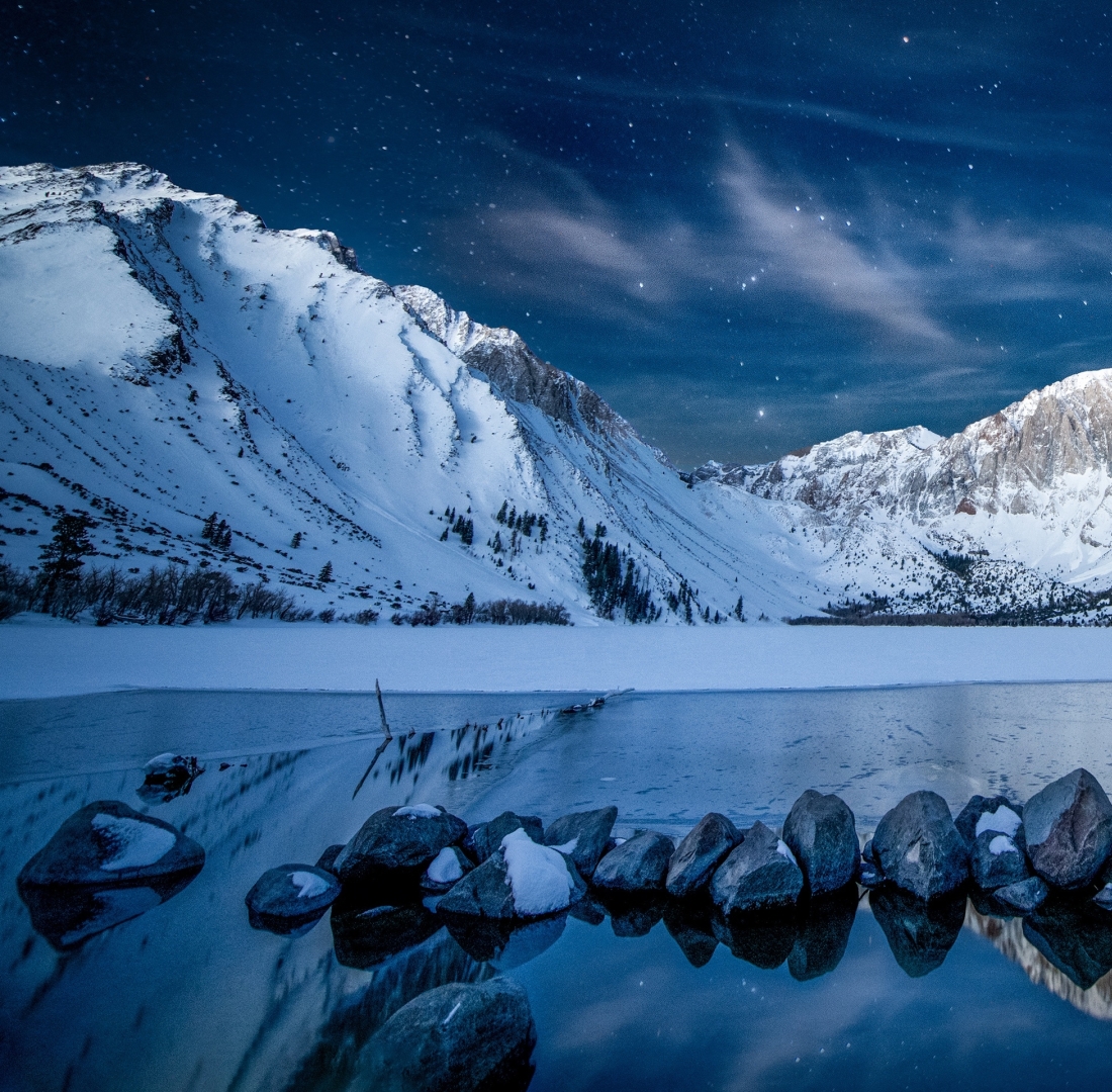 1100x1080 Snowy Mountains at Starry Night 1100x1080 Resolution Wallpaper, HD Nature 4K ...