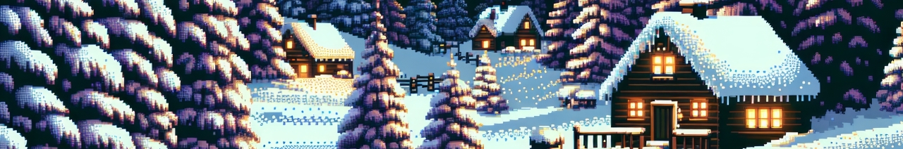 1280x212 Resolution Winter Pixel Art 1280x212 Resolution Wallpaper - Wallpapers Den