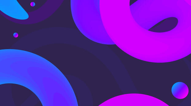 Abstract Neon Circle Shapes Wallpaper, HD Abstract 4K Wallpapers, Images and Background ...
