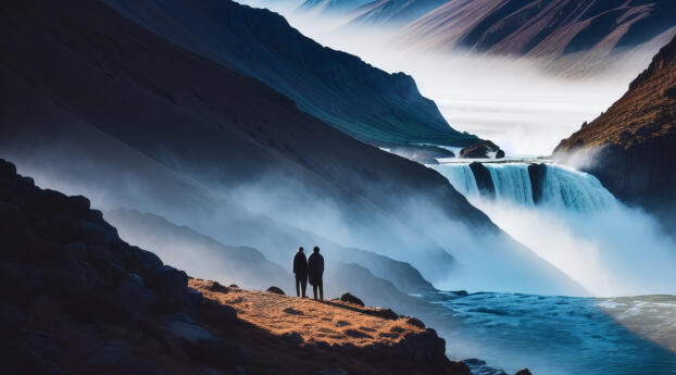 1312x2560 Artistic Waterfall HD Adventure 2023 1312x2560 Resolution Wallpaper, HD Artist 4K...