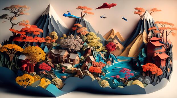 Colorful Earth HD Minimal AI Art Wallpaper, HD Artist 4K Wallpapers, Images and Background ...