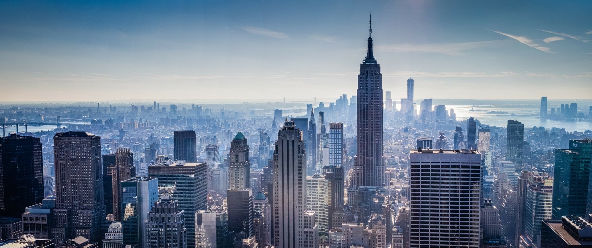 Download Rockefeller Center Empire State Building City Skyline Skyscraper Man Made New York 4k ...